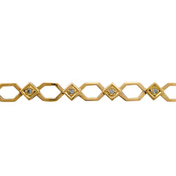 Bracelet en or jaune, diamants - Castafiore