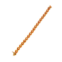 Bracelet en or jaune, émail gold, sertie d'un diamant - Castafiore