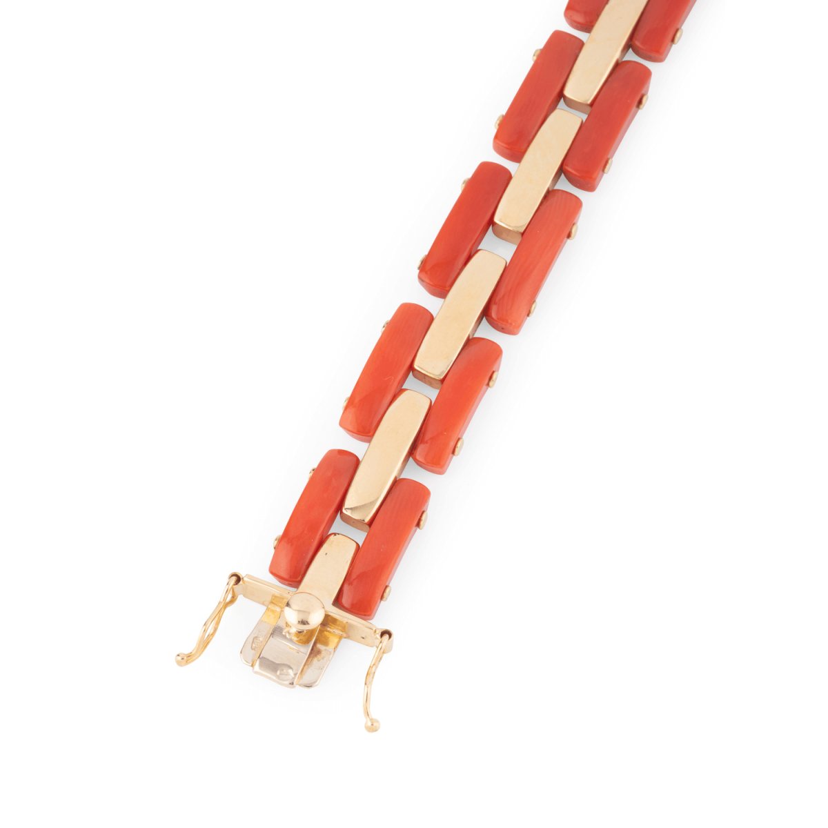 Bracelet en or jaune et corail - Castafiore