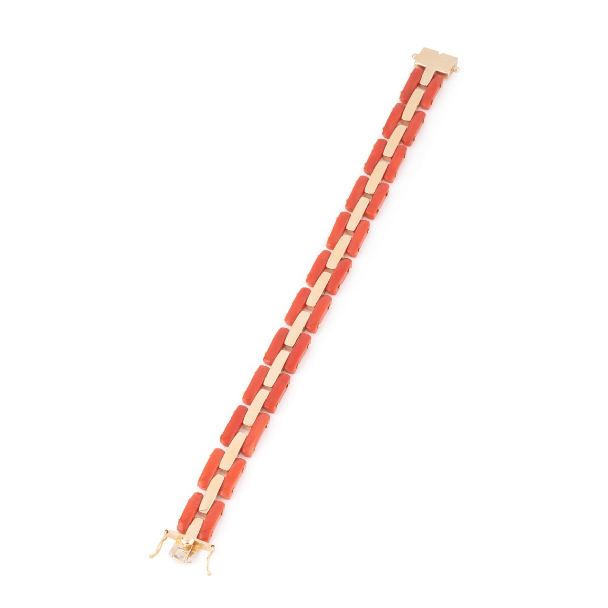 Bracelet en or jaune et corail - Castafiore