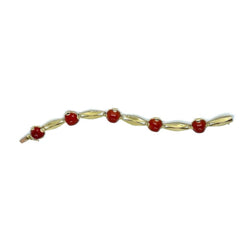Bracelet en or jaune et cornaline - Castafiore