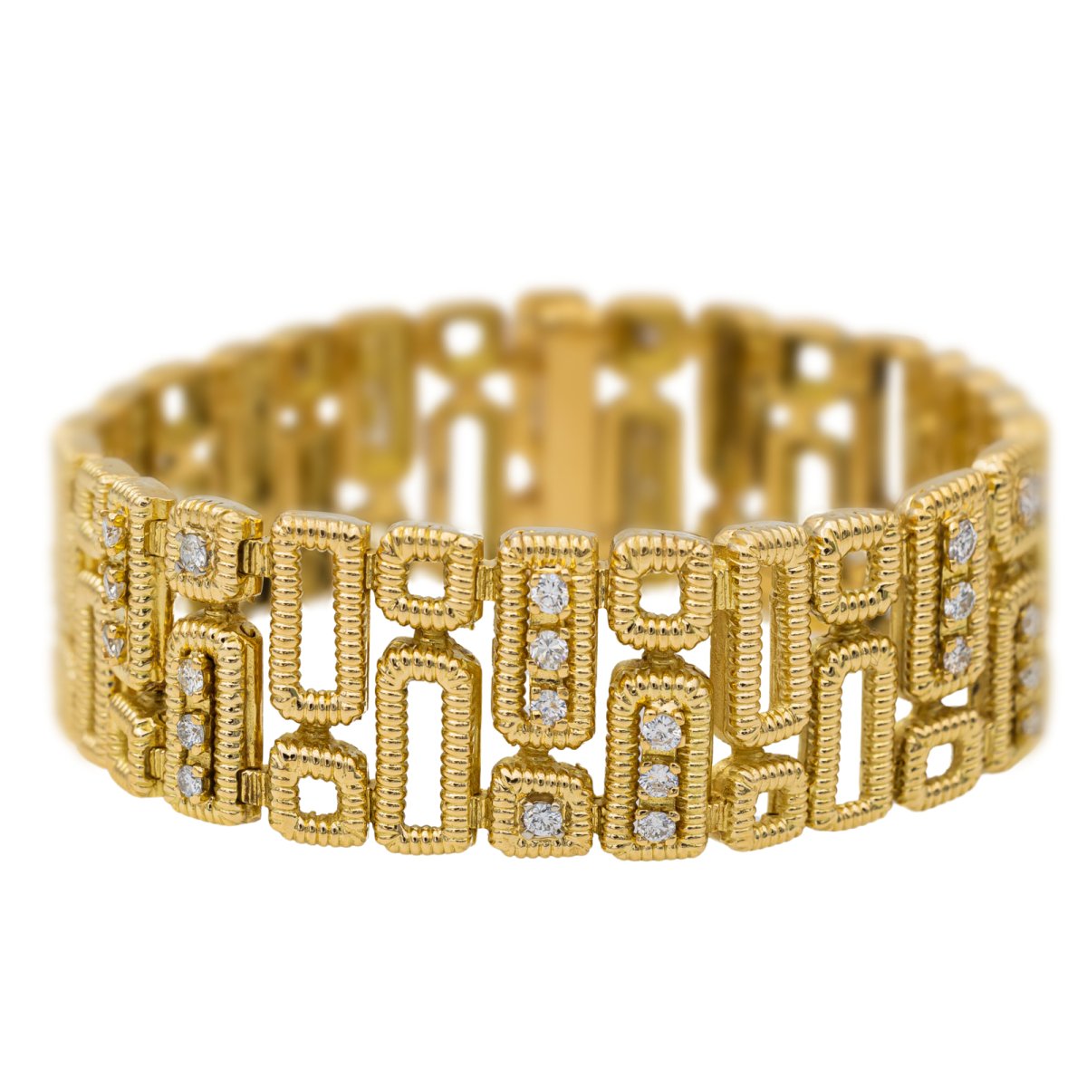 Bracelet en or jaune et diamant - Castafiore
