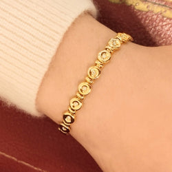 Bracelet en or jaune et diamants - Castafiore