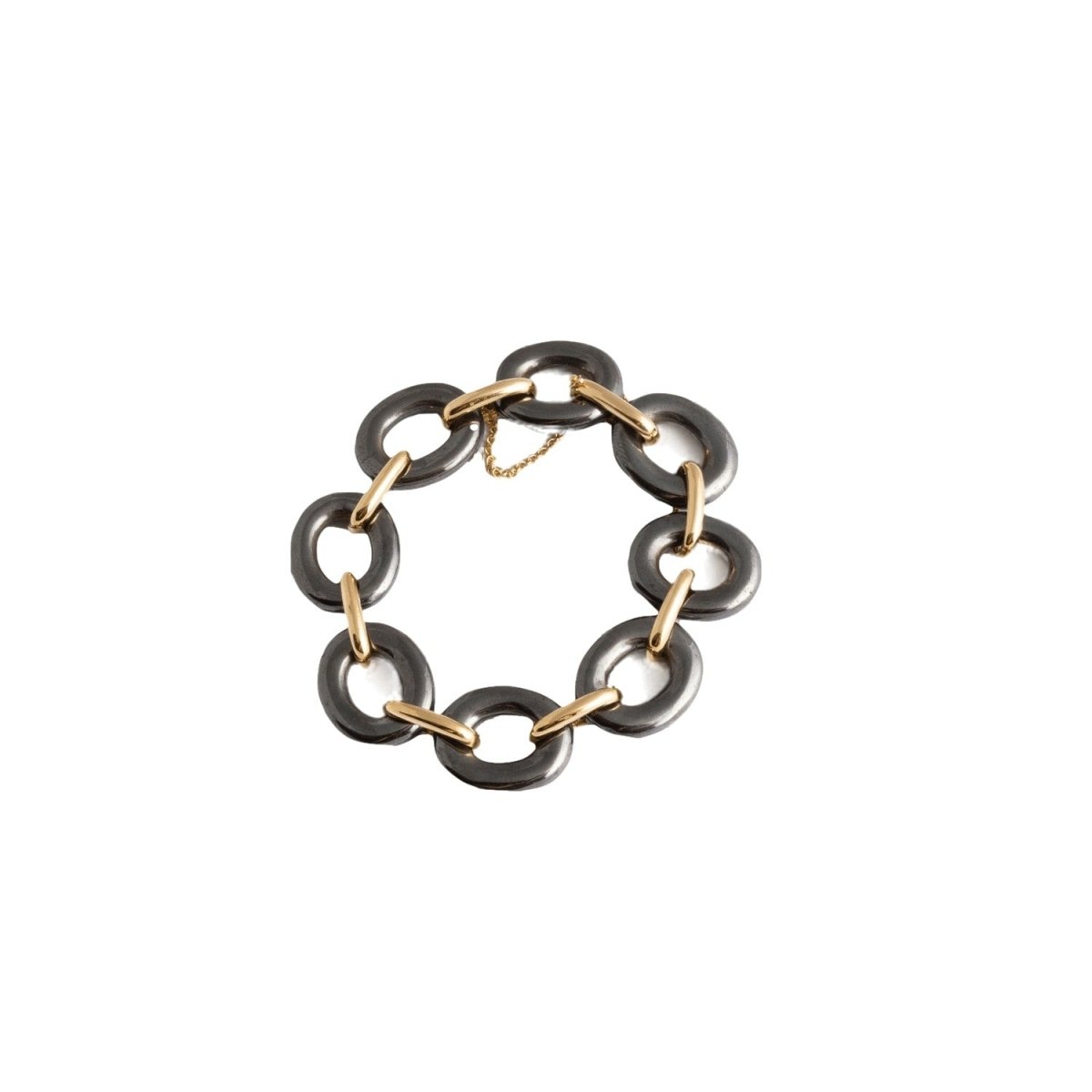 Bracelet en or jaune et hématite - Castafiore