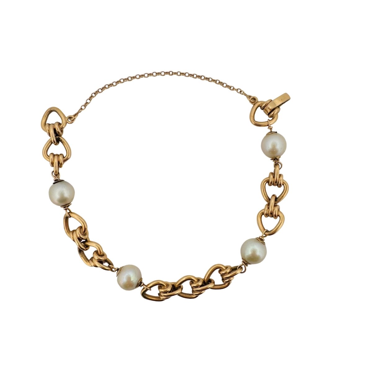 Bracelet en or jaune et perles - Castafiore