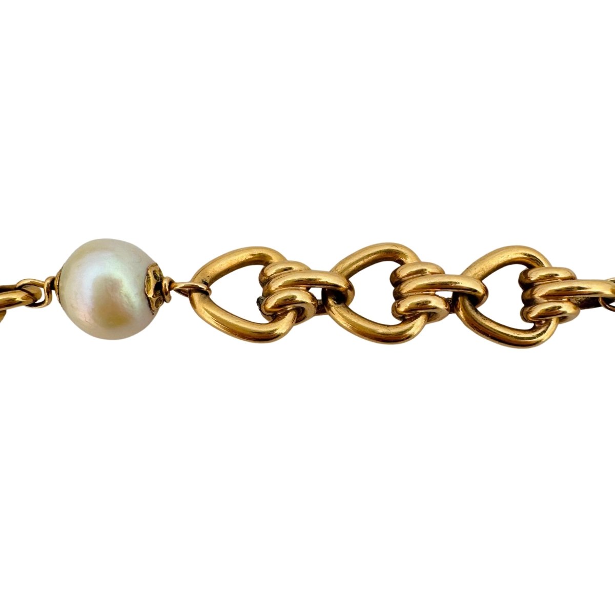 Bracelet en or jaune et perles - Castafiore