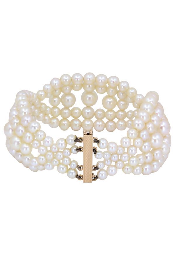Bracelet en or jaune et perles de culture - Castafiore