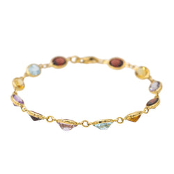 Bracelet en or jaune et pierres fines. - Castafiore