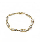 Bracelet en or jaune, perles et diamants - Castafiore