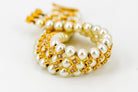 Bracelet en or jaune, perles et diamants - Castafiore