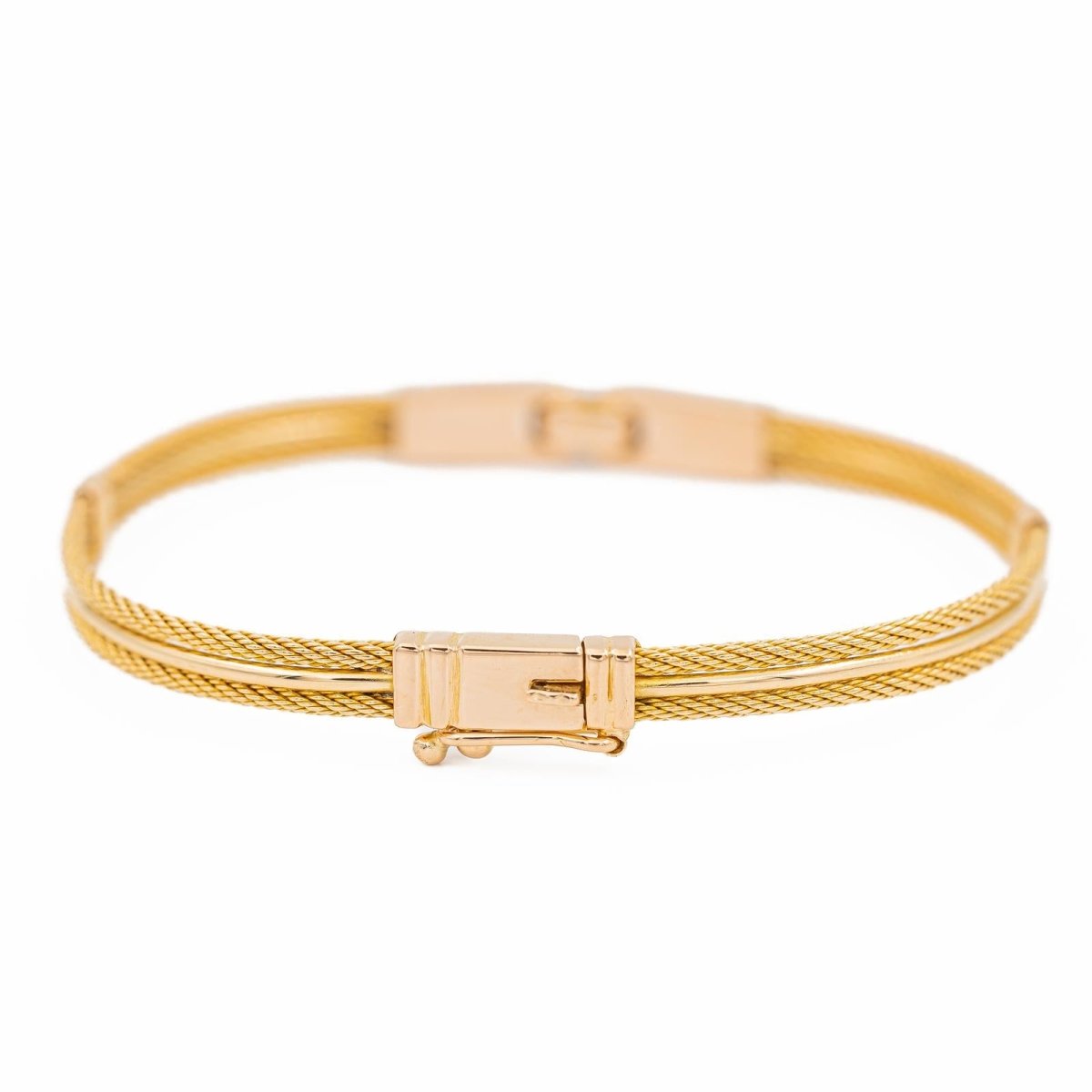 Bracelet en or jaune texturé - Castafiore