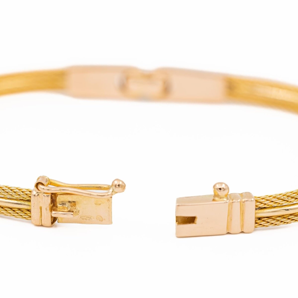 Bracelet en or jaune texturé - Castafiore