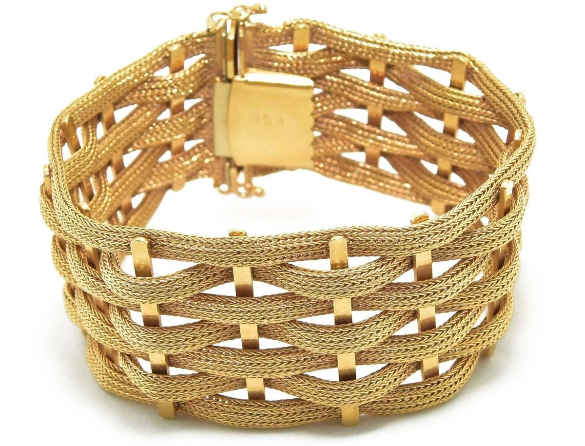 Bracelet en or jaune tissé - Castafiore