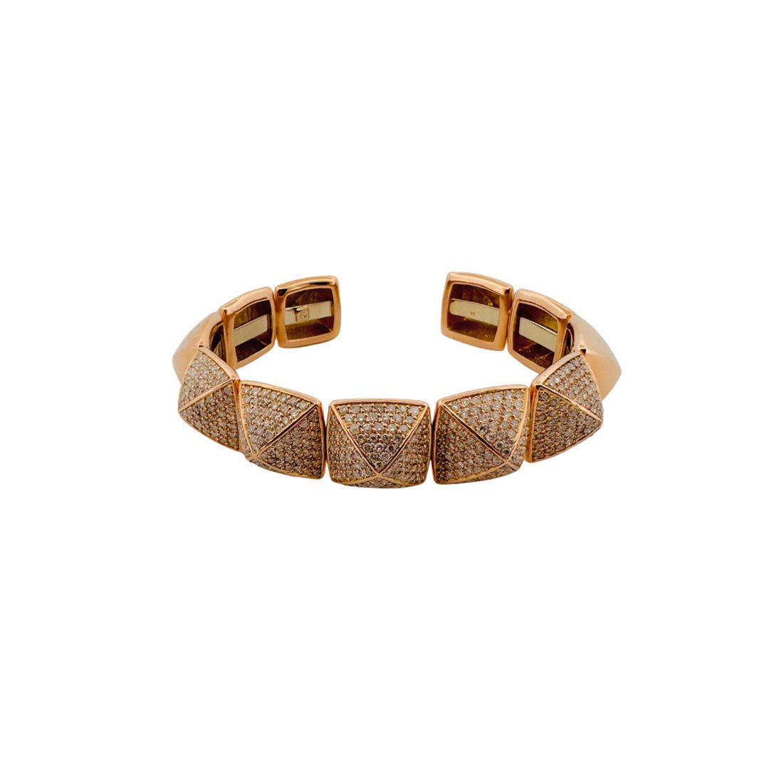 Bracelet en or rose et brillants - Castafiore