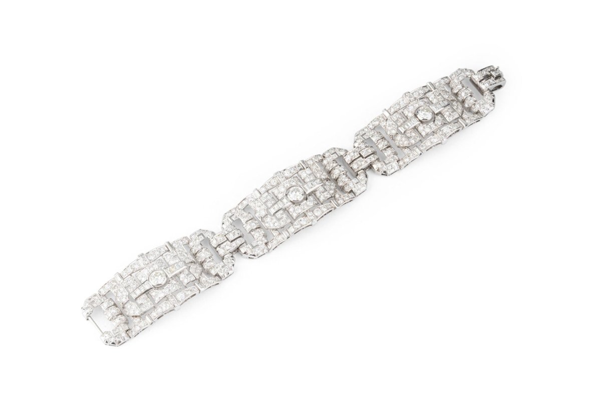 Bracelet en platine et diamants - Castafiore