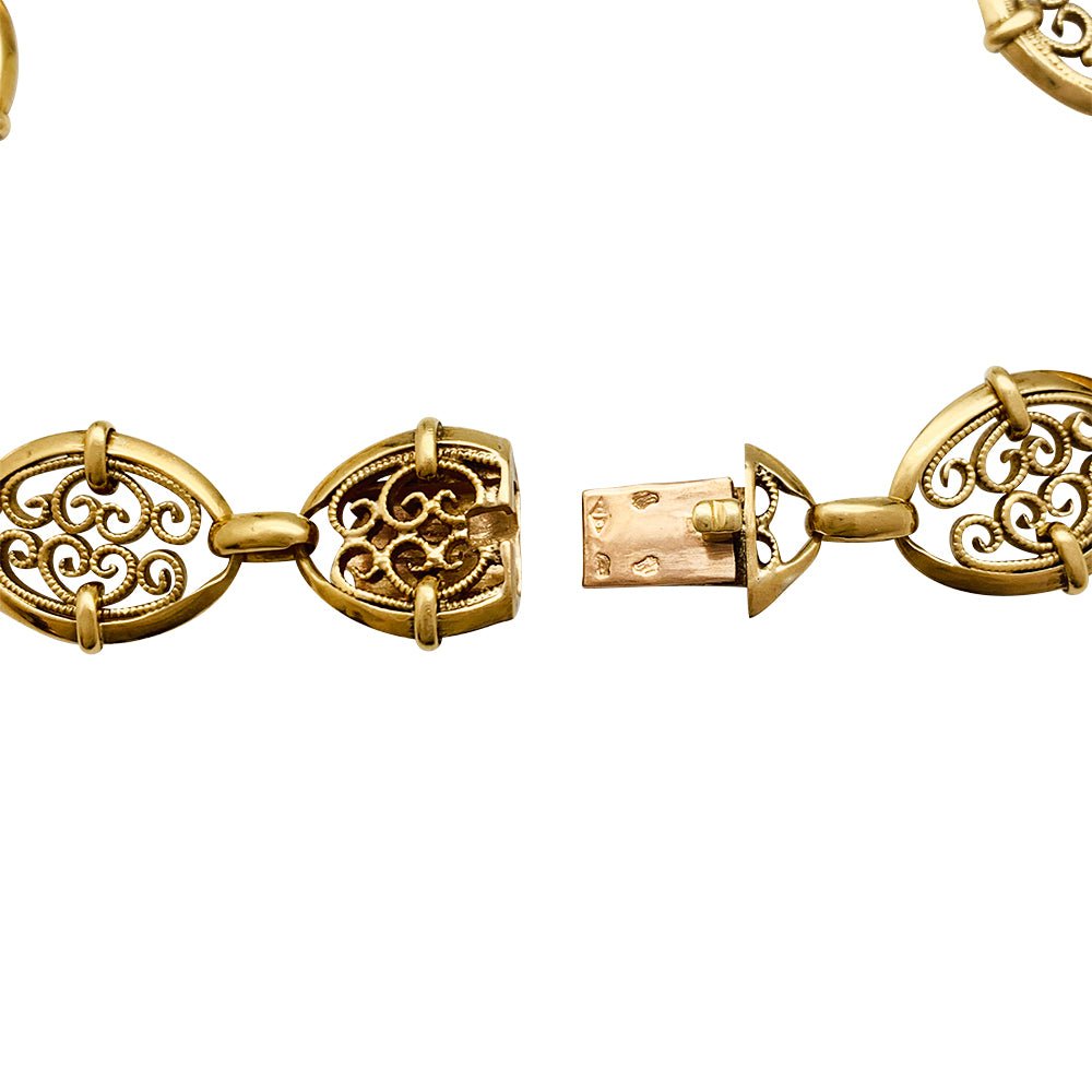Bracelet filigrane en or jaune - Castafiore