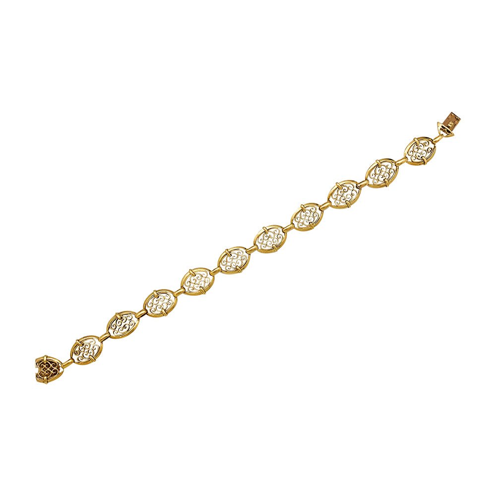Bracelet filigrane en or jaune - Castafiore
