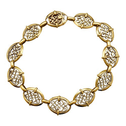 Bracelet filigrane en or jaune - Castafiore