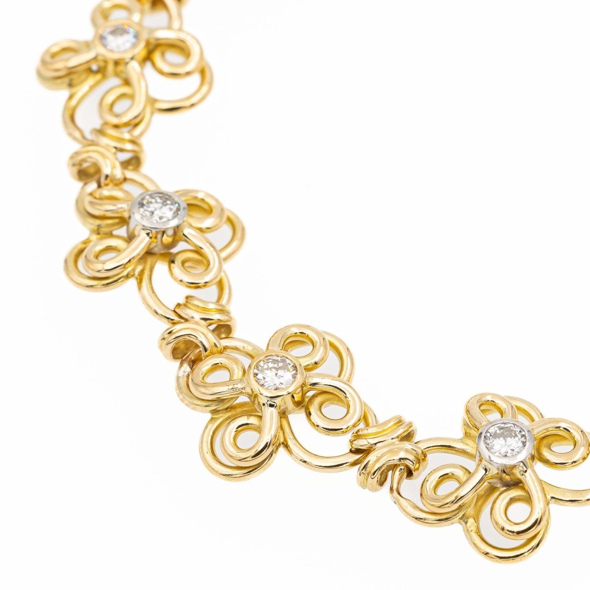 Bracelet Filigrane Or jaune Diamant - Castafiore