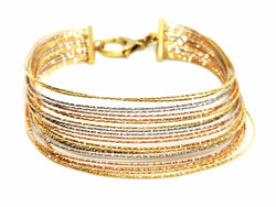 Bracelet fils d'or, en 3 ors - Castafiore