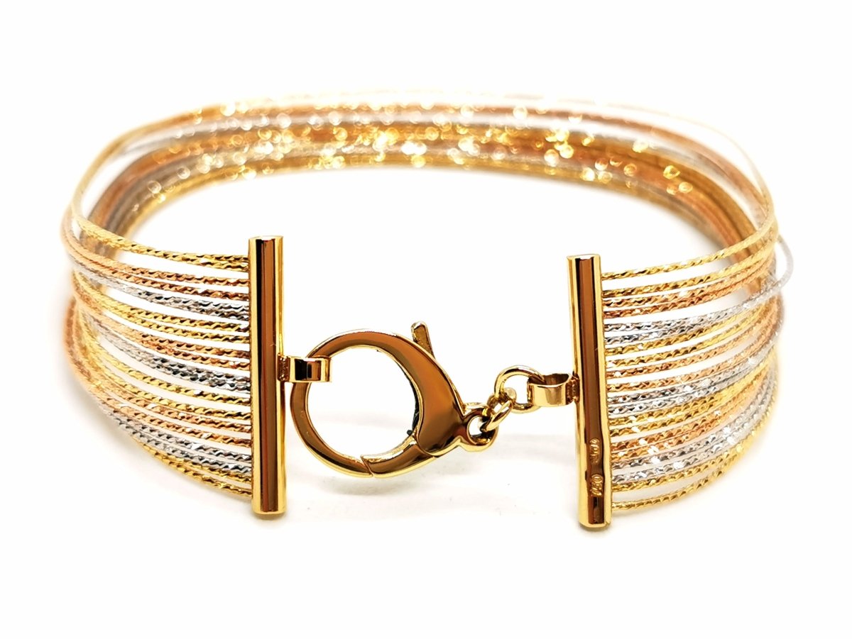 Bracelet fils d'or, en 3 ors - Castafiore