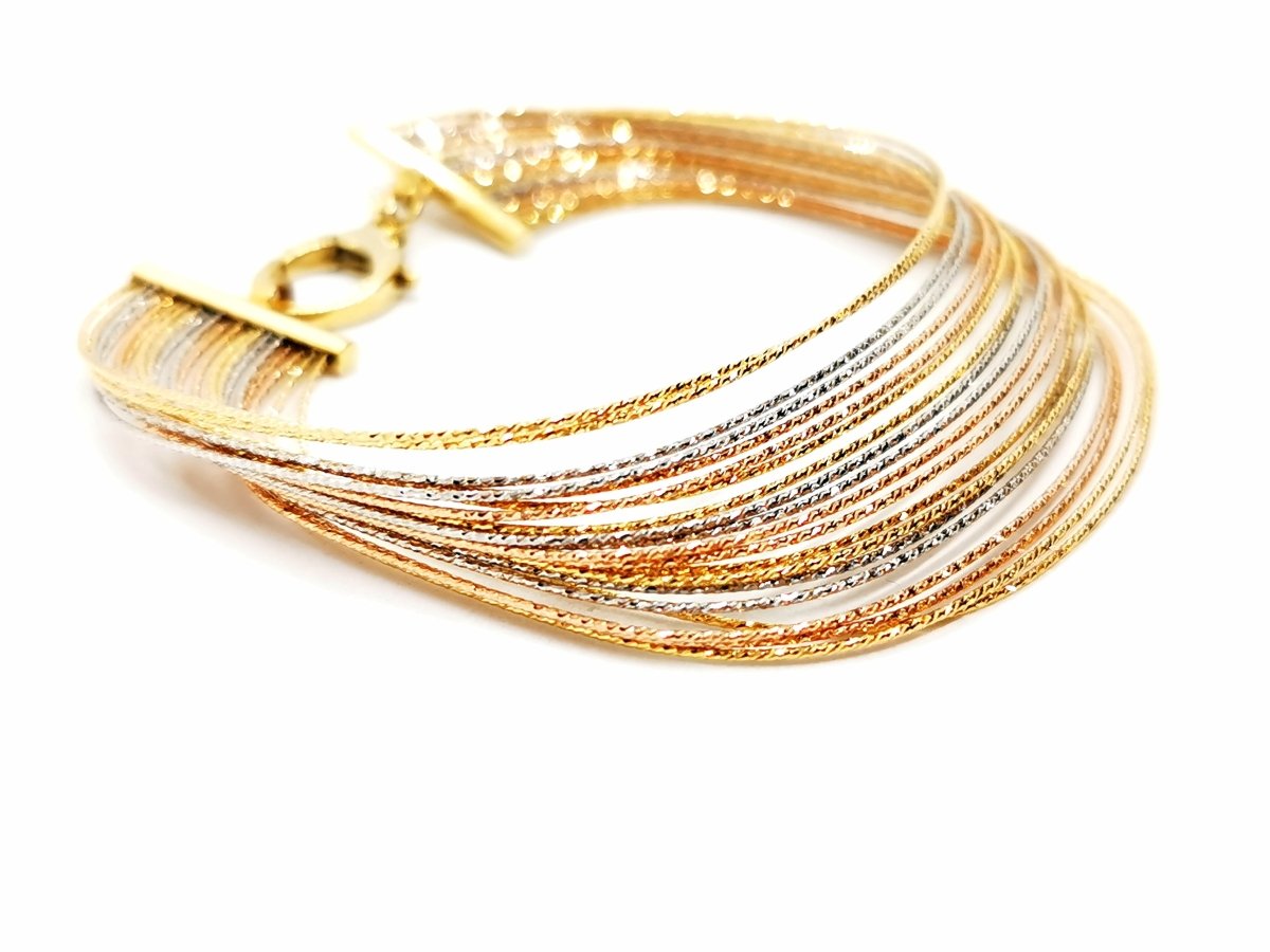Bracelet fils d'or, en 3 ors - Castafiore
