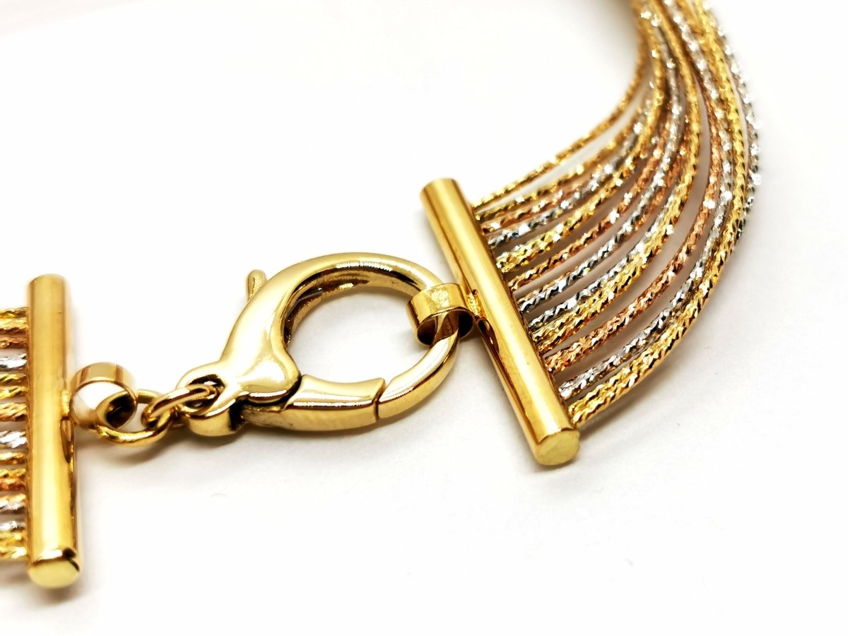 Bracelet fils d'or, en 3 ors - Castafiore