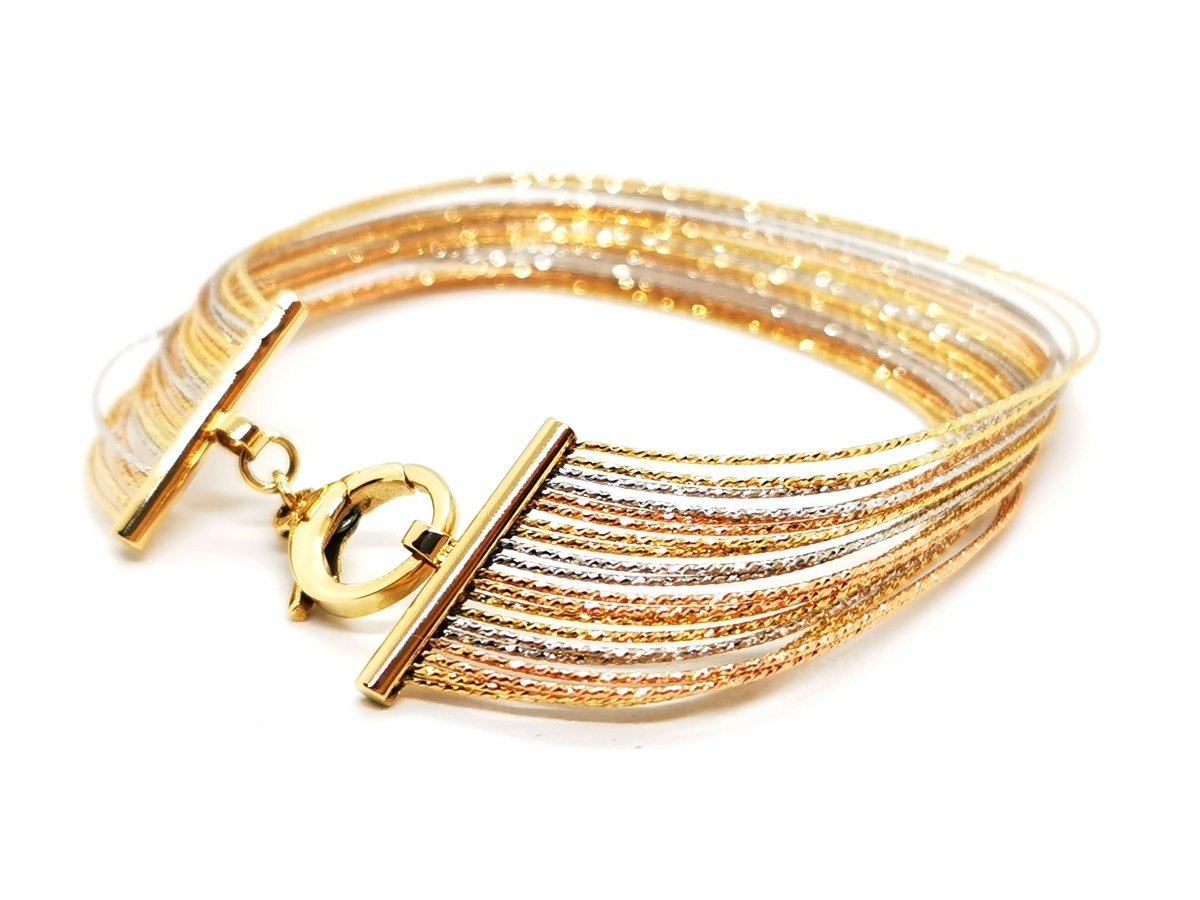 Bracelet fils d'or, en 3 ors - Castafiore
