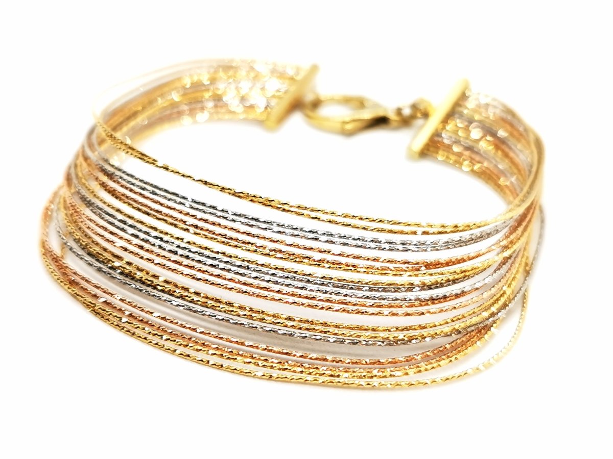Bracelet fils d'or, en 3 ors - Castafiore