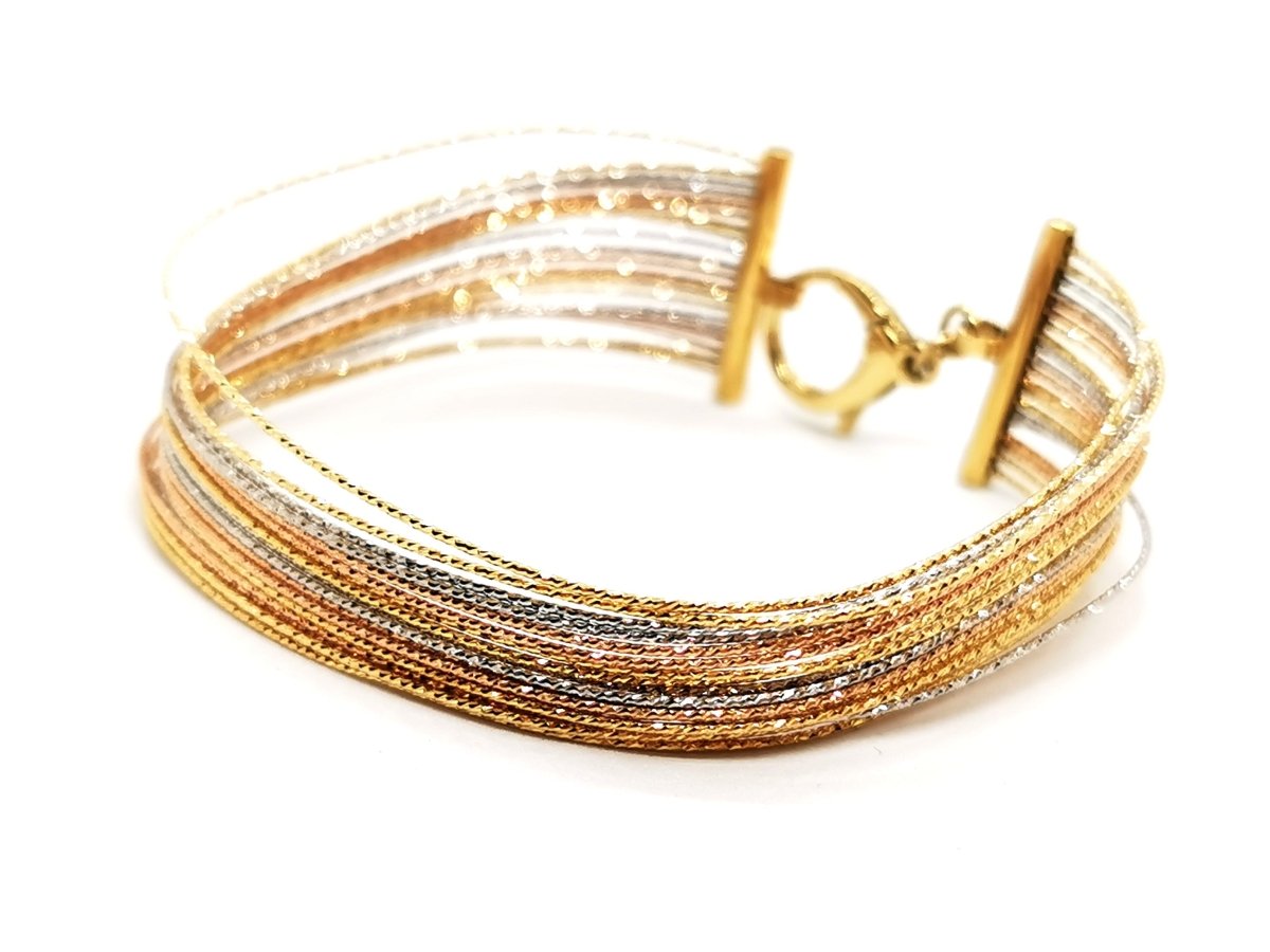 Bracelet fils d'or, en 3 ors - Castafiore