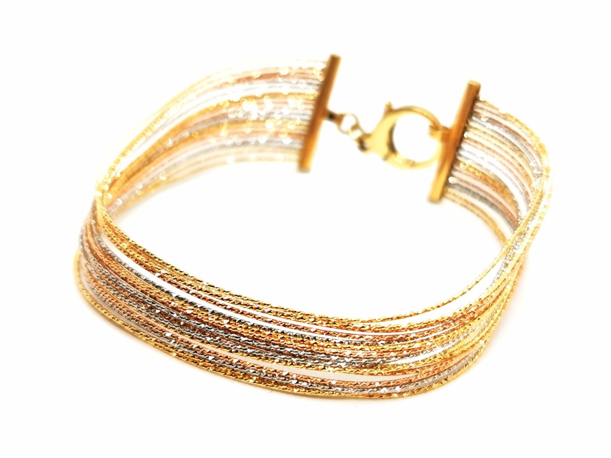 Bracelet fils d'or, en 3 ors - Castafiore