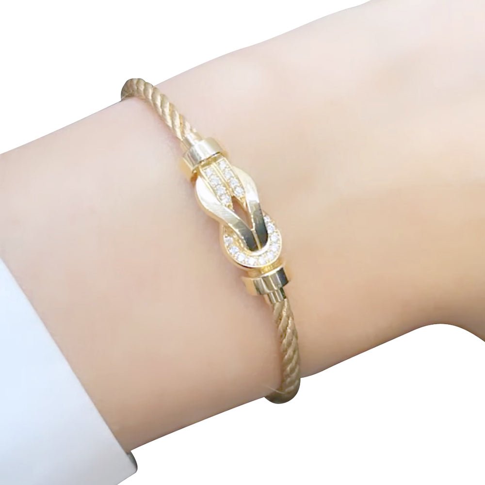 Bracelet Fred, "Chance Infinie", or rose, diamants. - Castafiore