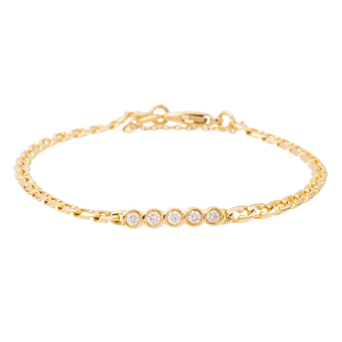 Bracelet FRED en or jaune et diamants - Castafiore