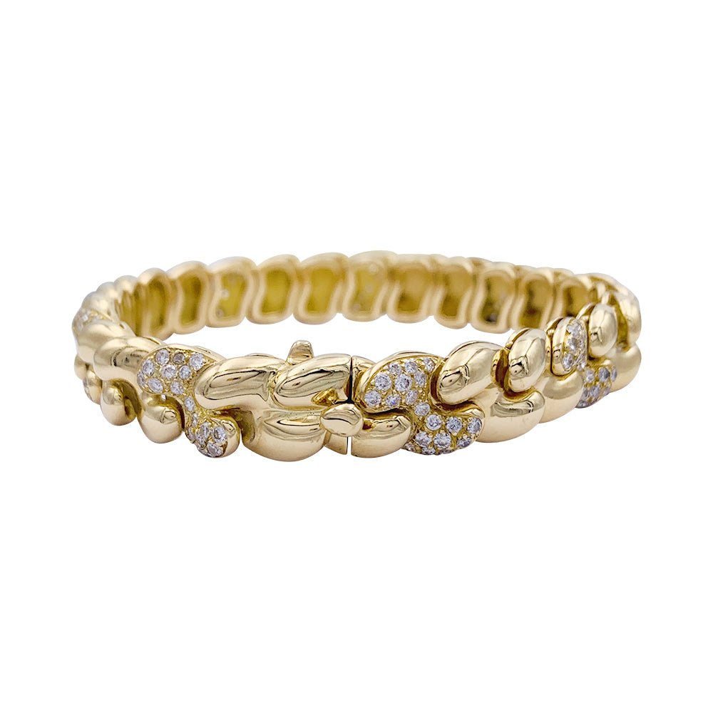 Bracelet FRED en or jaune et diamants. - Castafiore