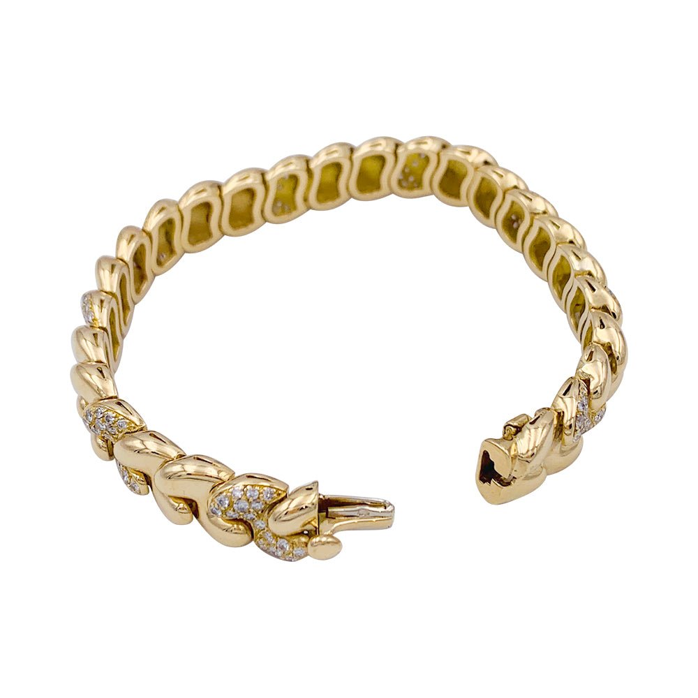Bracelet FRED en or jaune et diamants. - Castafiore
