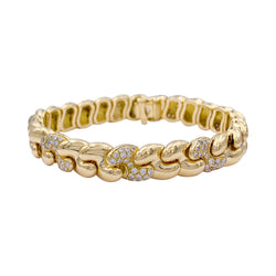 Bracelet FRED en or jaune et diamants. - Castafiore