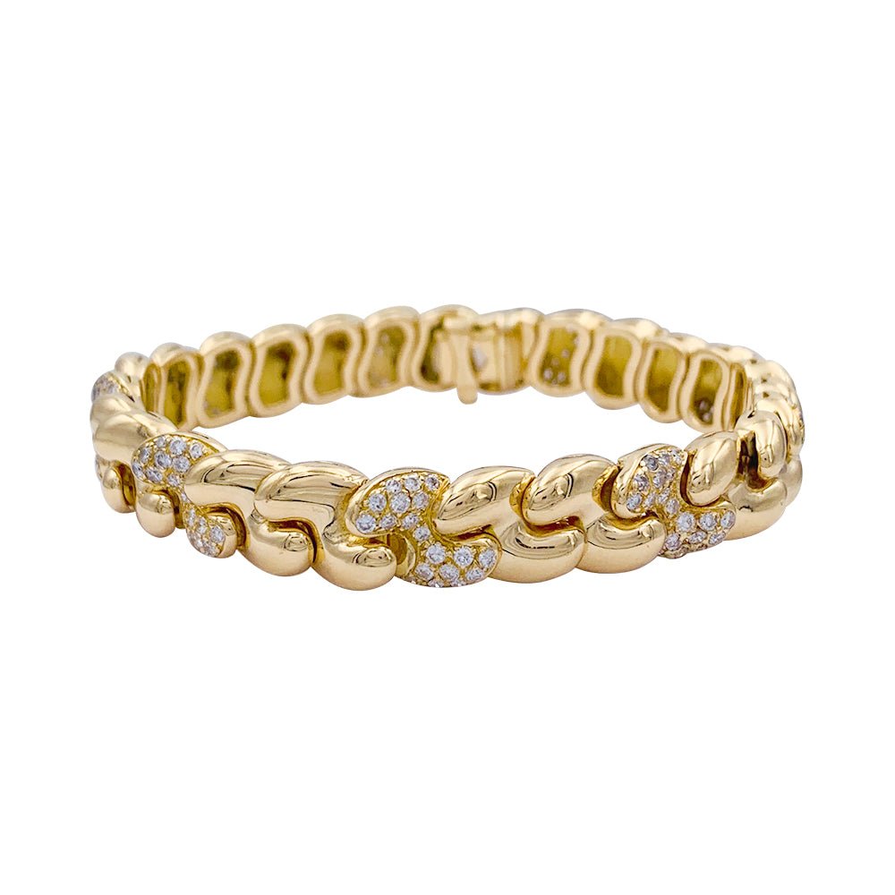 Bracelet FRED en or jaune et diamants. - Castafiore