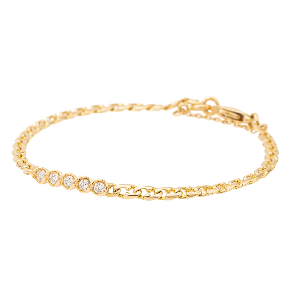Bracelet FRED en or jaune et diamants - Castafiore