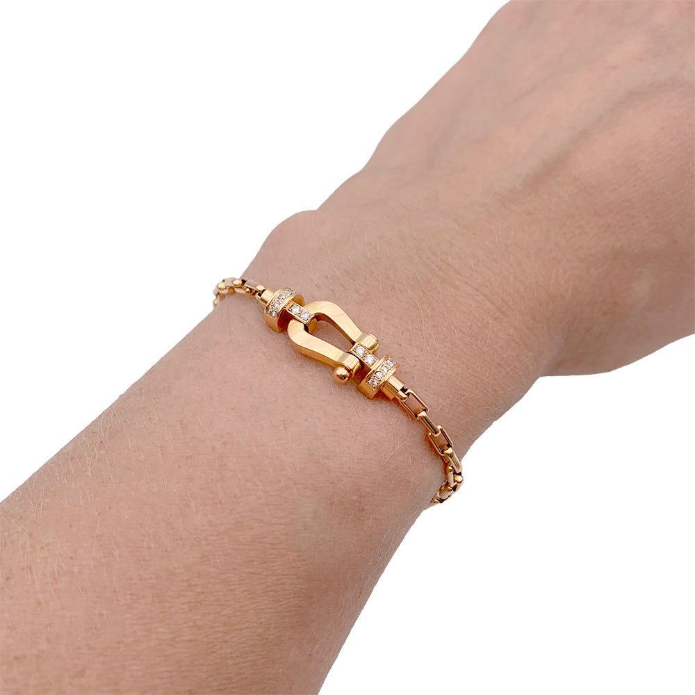 Bracelet Fred, "Force 10", or jaune, diamants. - Castafiore