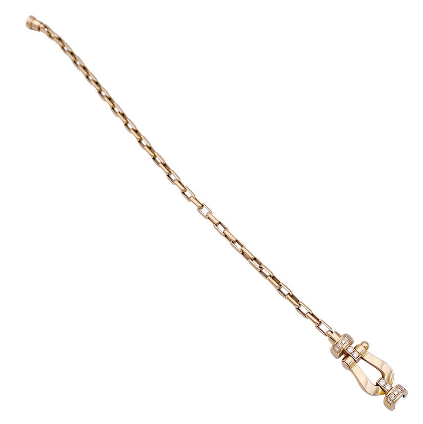 Bracelet Fred, "Force 10", or jaune, diamants. - Castafiore
