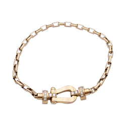 Bracelet Fred, "Force 10", or jaune, diamants. - Castafiore