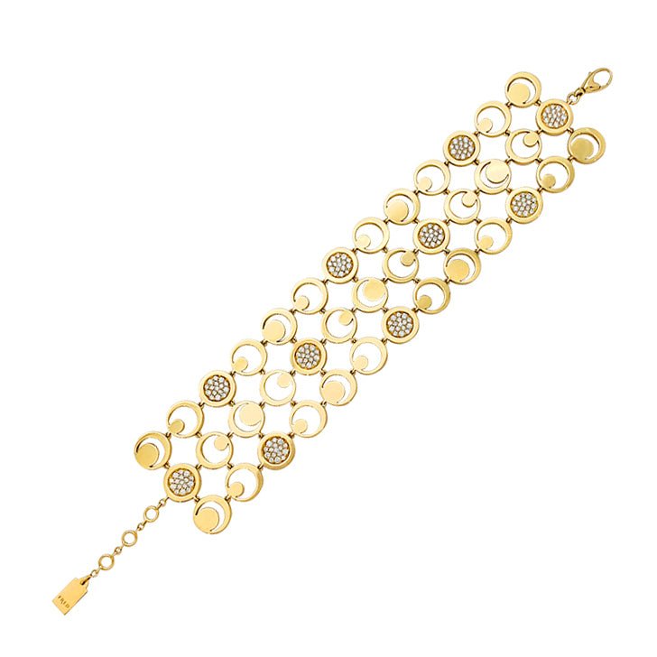 Bracelet Fred "Moon Light" en or jaune, diamants - Castafiore