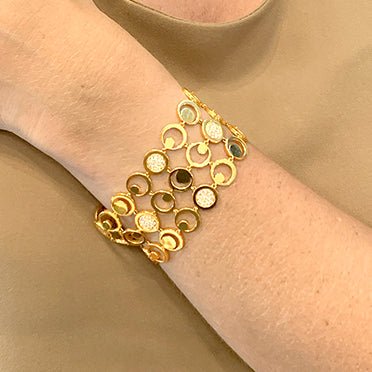 Bracelet Fred "Moon Light" en or jaune, diamants - Castafiore