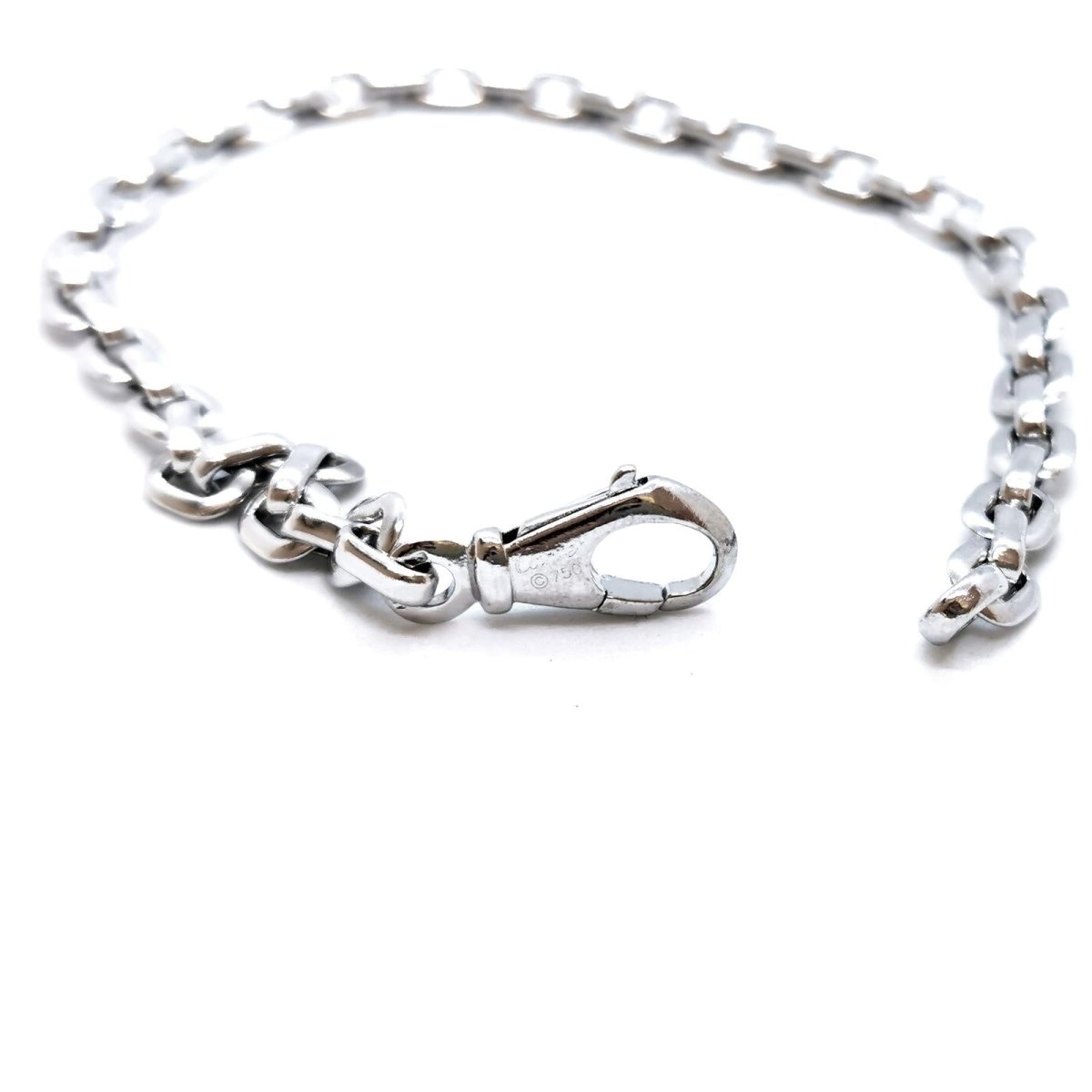 Bracelet Gourmette CARTIER Santos, en or blanc - Castafiore