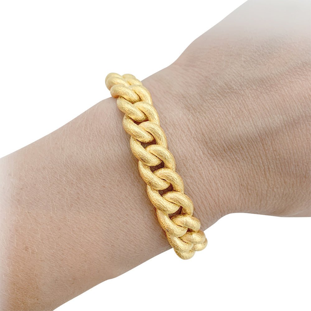 Bracelet gourmette en or jaune - Castafiore