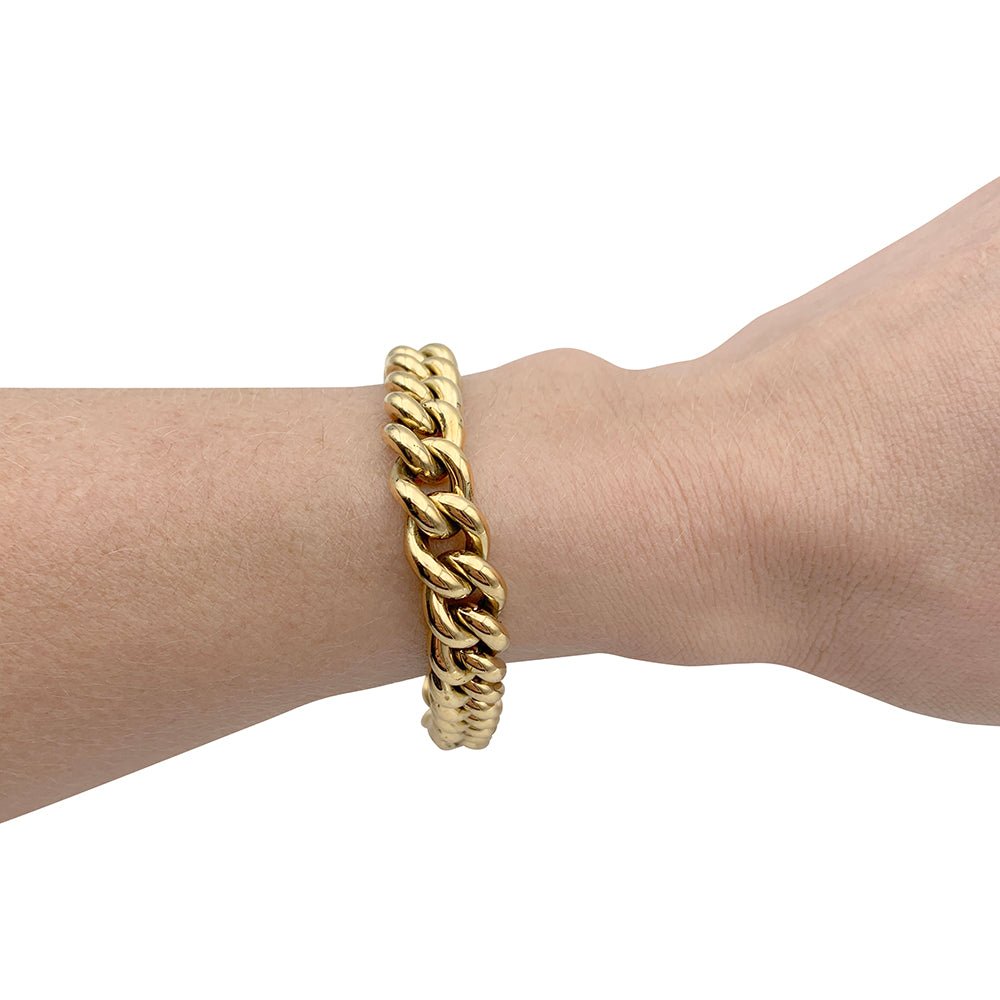 Bracelet gourmette en or jaune - Castafiore