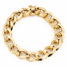 Bracelet Gourmette grosse maille en or jaune - Castafiore