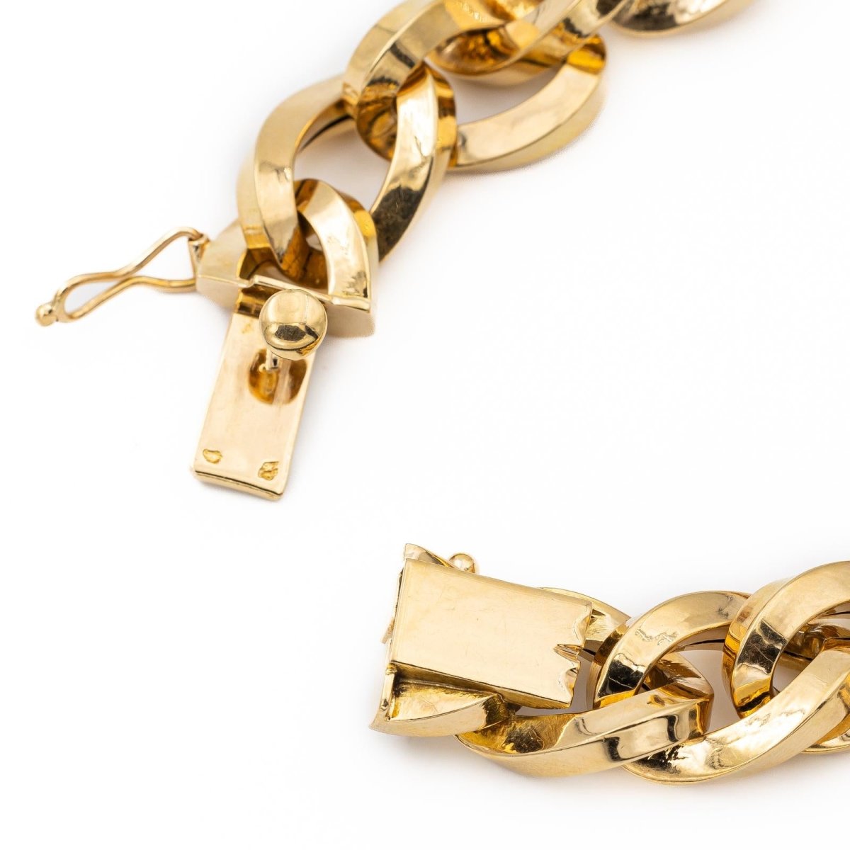 Bracelet Or Jaune Maille Gourmette 21 cm - Homme - L'Atelier d'Azur Bracelet Or Jaune Maille Gourmette 21 cm - Homme - L'Atelier d'Azur