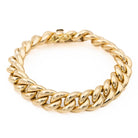 Bracelet Gourmette grosse maille en or jaune - Castafiore