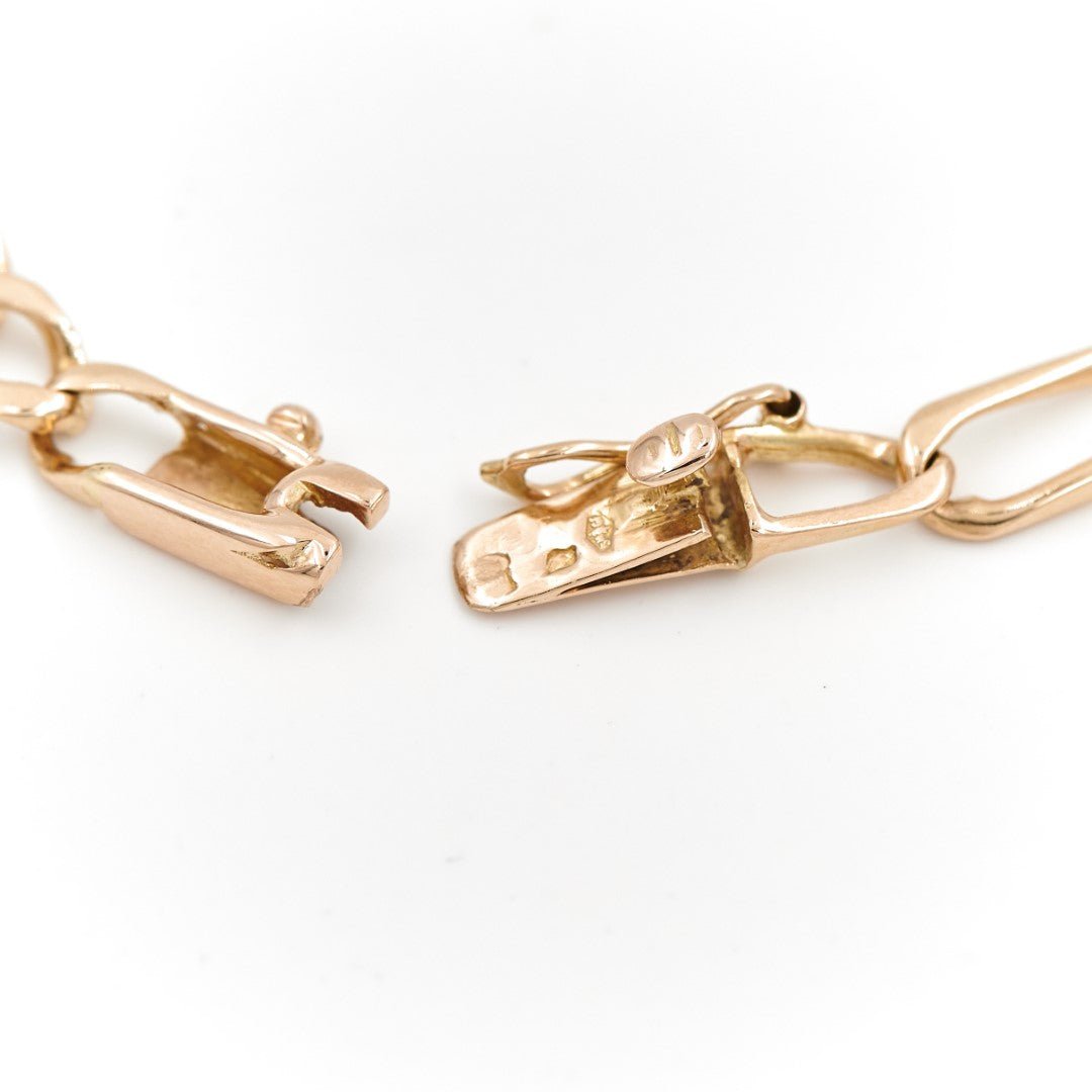 Bracelet Gourmette maille alternée en or jaune - Castafiore